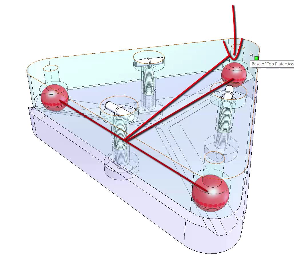 Modeling and Design of a Kinematic Mount in CAD (Using SolidWorks) Practical Precision