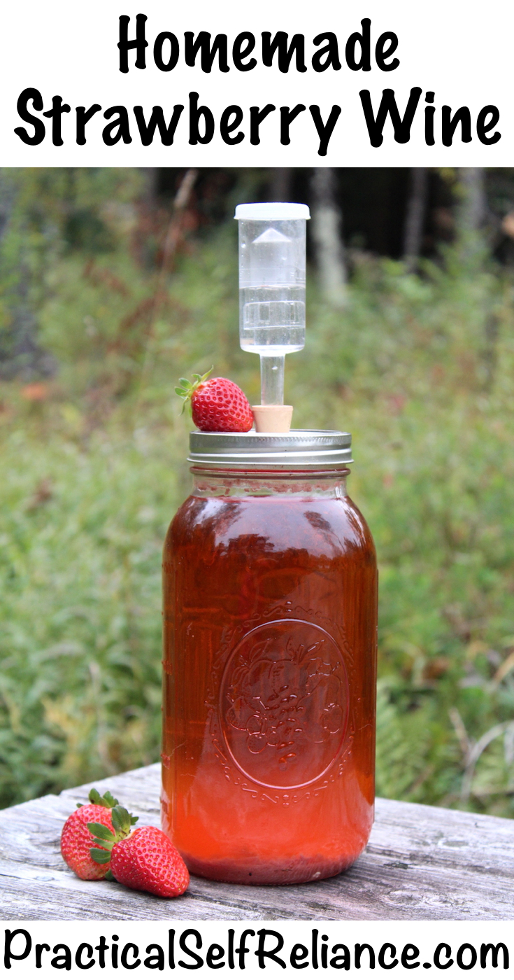 Homemade Strawberry Wine