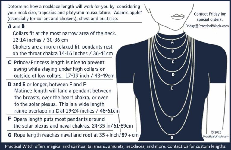 Necklace Lengths & Sizes Practical Witch