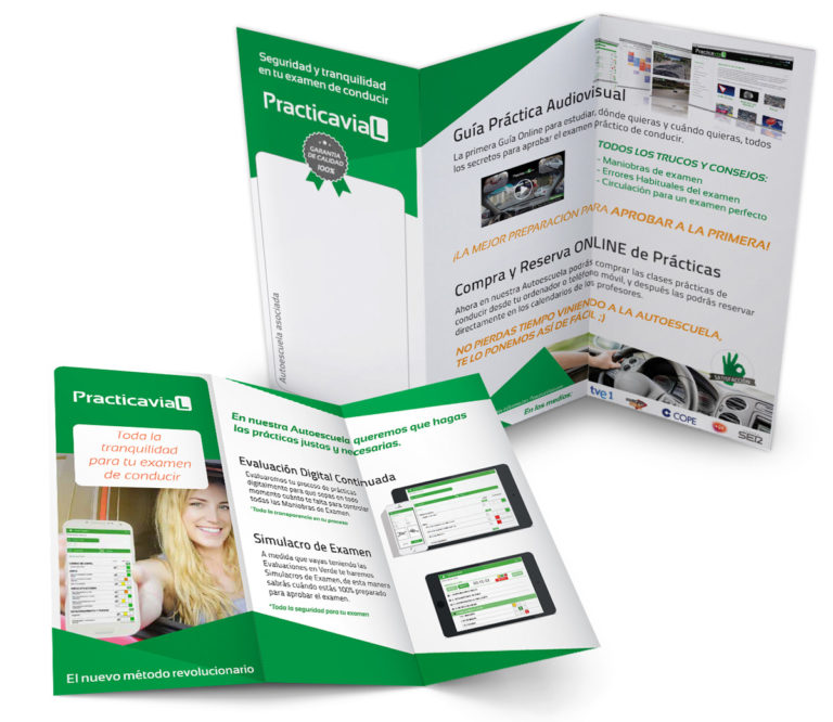 Tríptico PracticaVial Autoescuelas PracticaVial