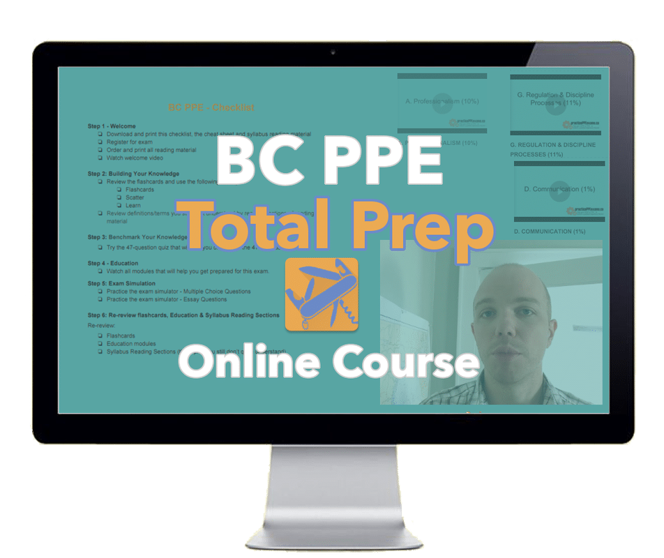 BC PPE Exam Online Prep Course 3 Hours of Instruction 500 Questions
