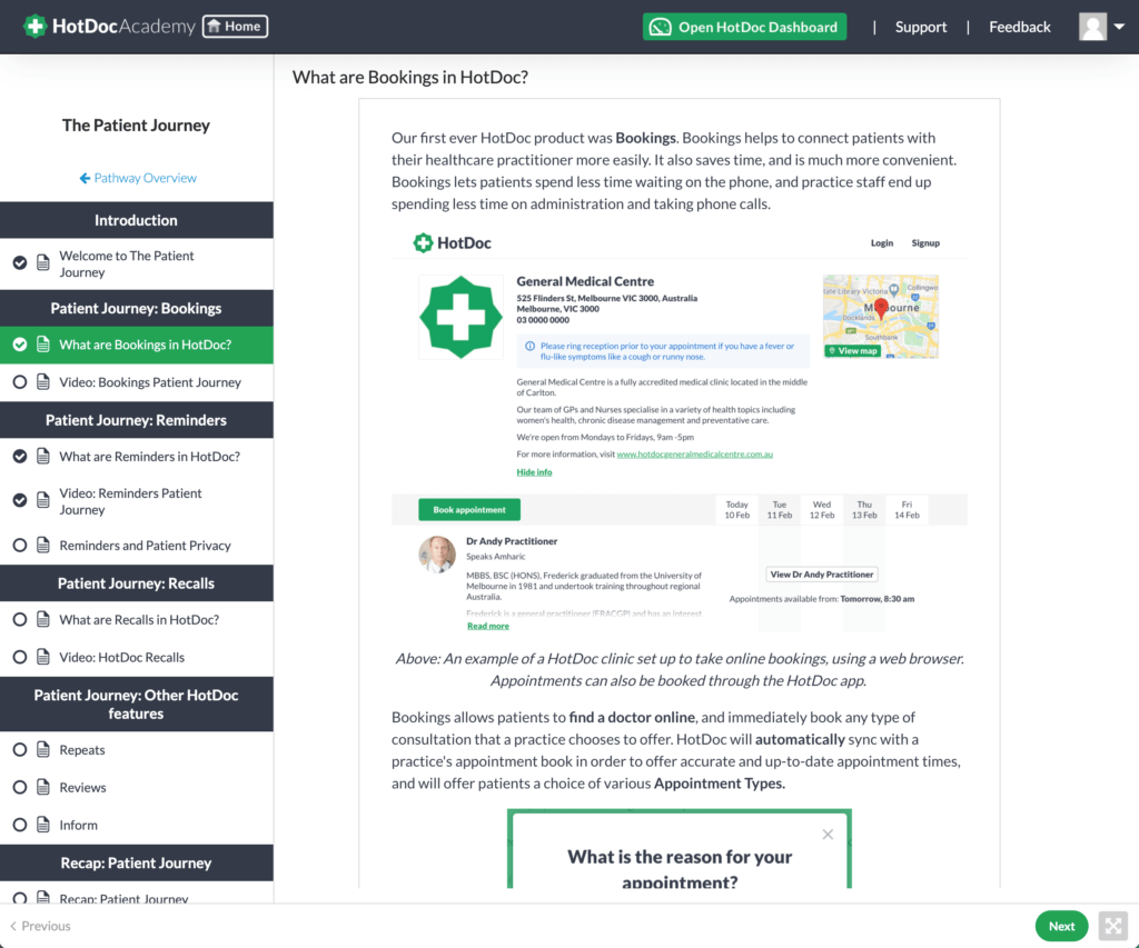 HotDoc Academy Online Learning Hub HotDoc