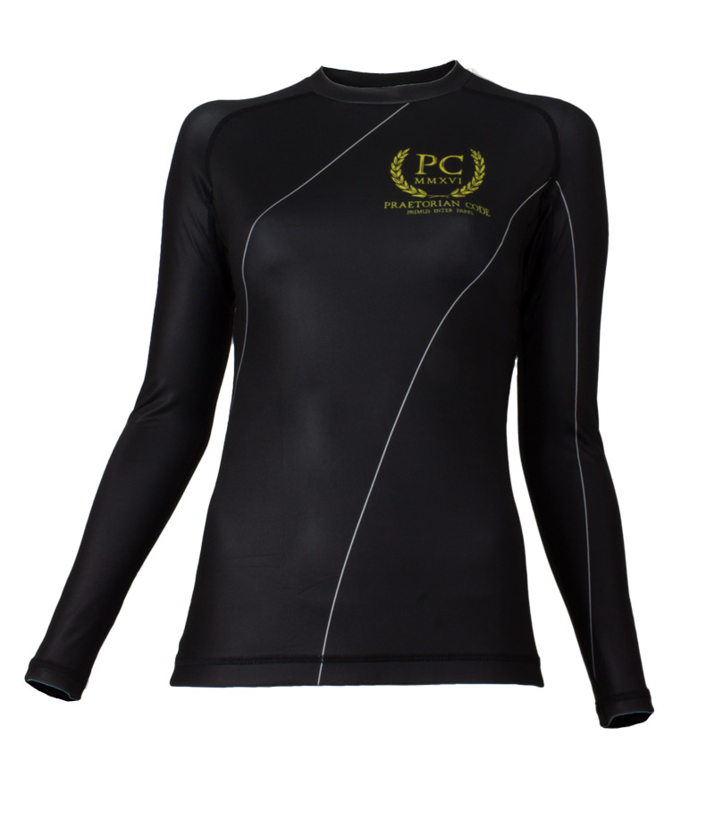 Women’s BJJ Ranked Rash Guard Black Praetorian Code