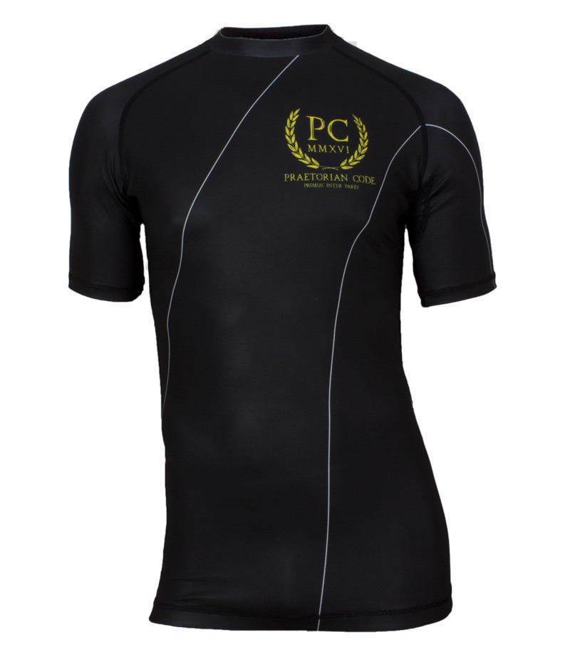 Men’s BJJ Ranked Rash Guard Black Praetorian Code