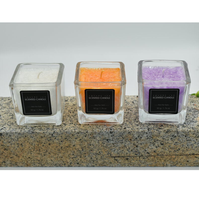Elegant Square Glass Jar Candles Pragmism