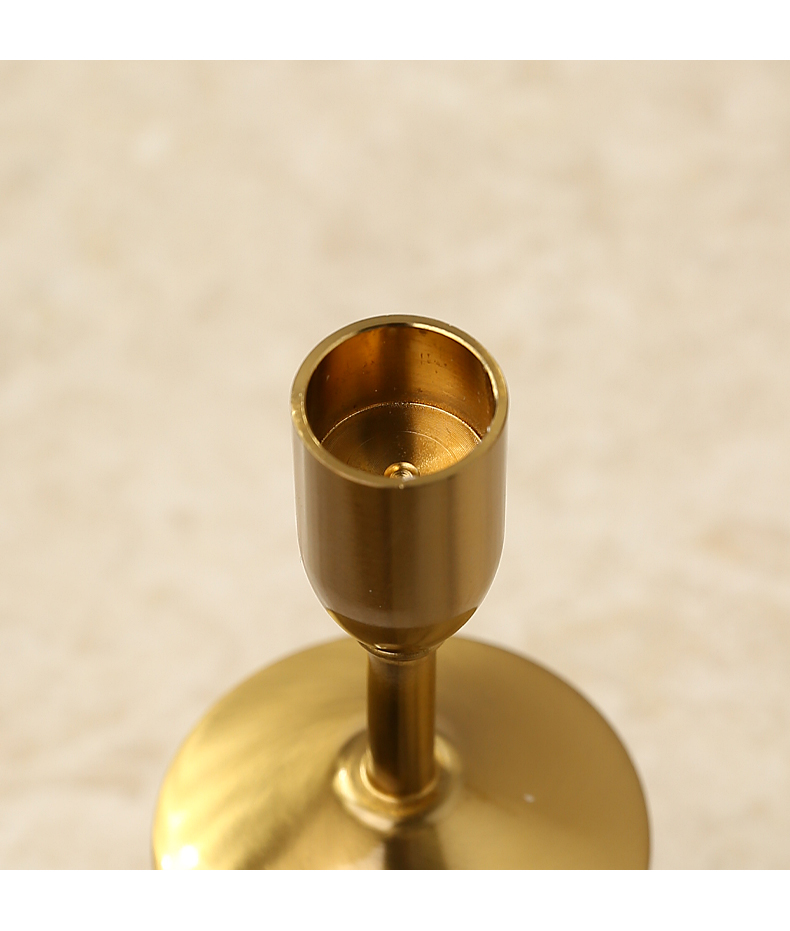 Buy Vintage Gold Pillar Candle Holders Pragmism