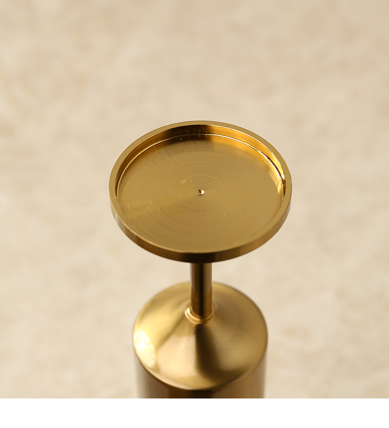 Buy Vintage Gold Pillar Candle Holders Pragmism