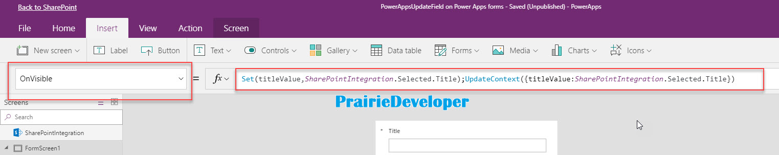 Back and Navigate functions in Power A…