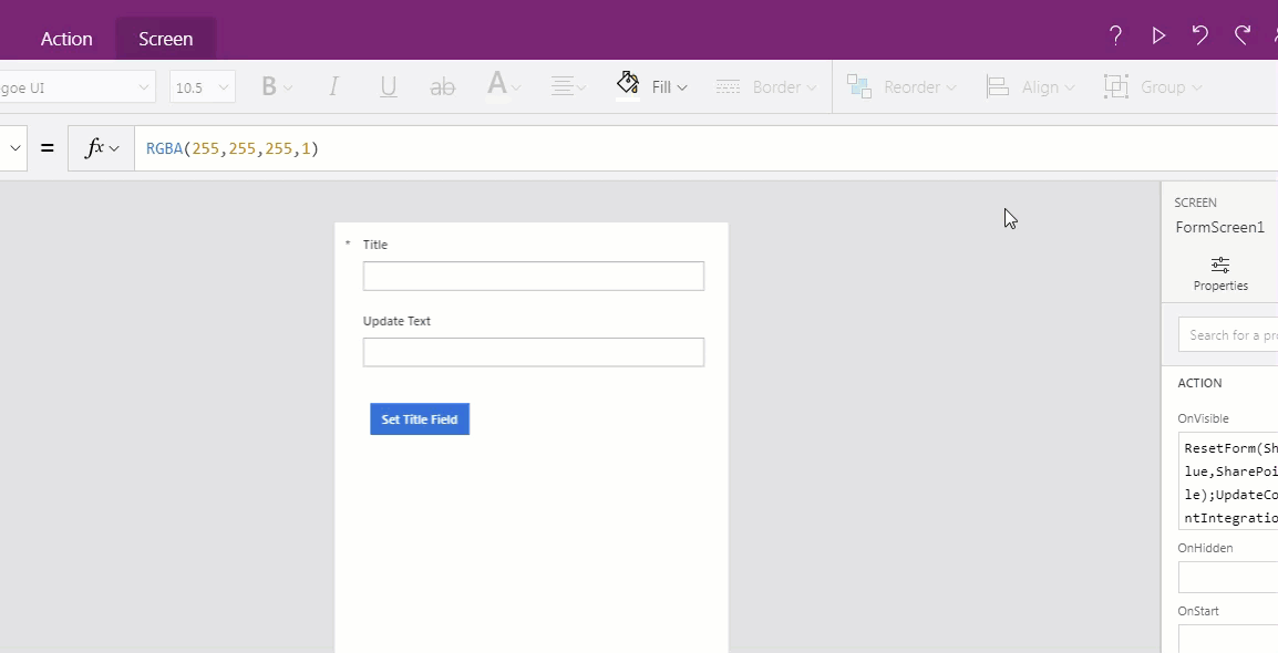 Microsoft PowerApps Updating a Data Card from a Button