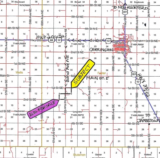 158.8 Ac Carrington Land For Sale