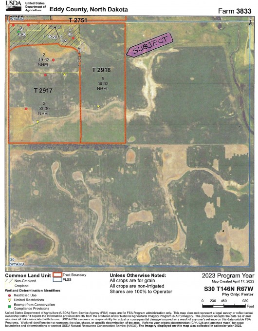 155 Ac Carrington Farm Land For Sale