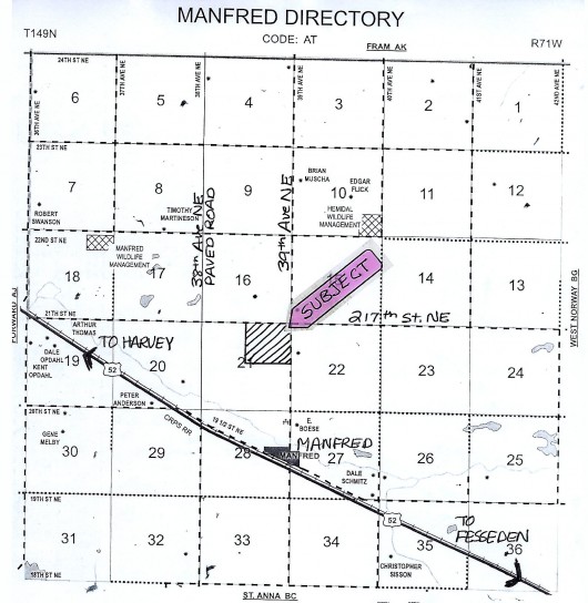 160 Ac Fessenden Crop Land For Sale