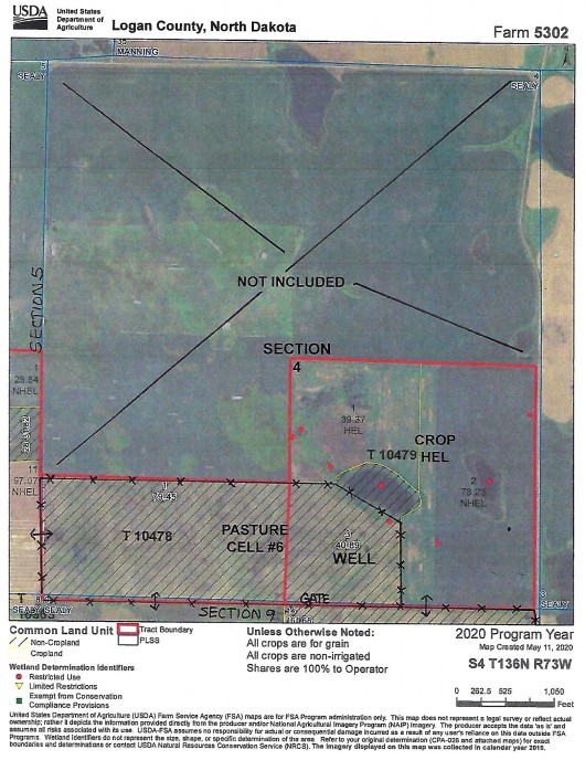 1,744 Ac S Central ND Farm & Ranch Land For Sale