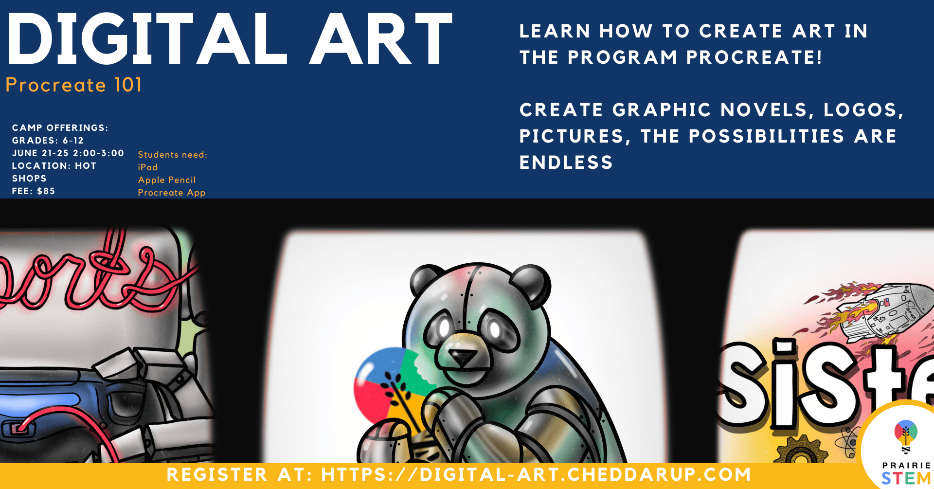 Prairie STEM Summer Camp Procreate Digital Art Prairie STEM