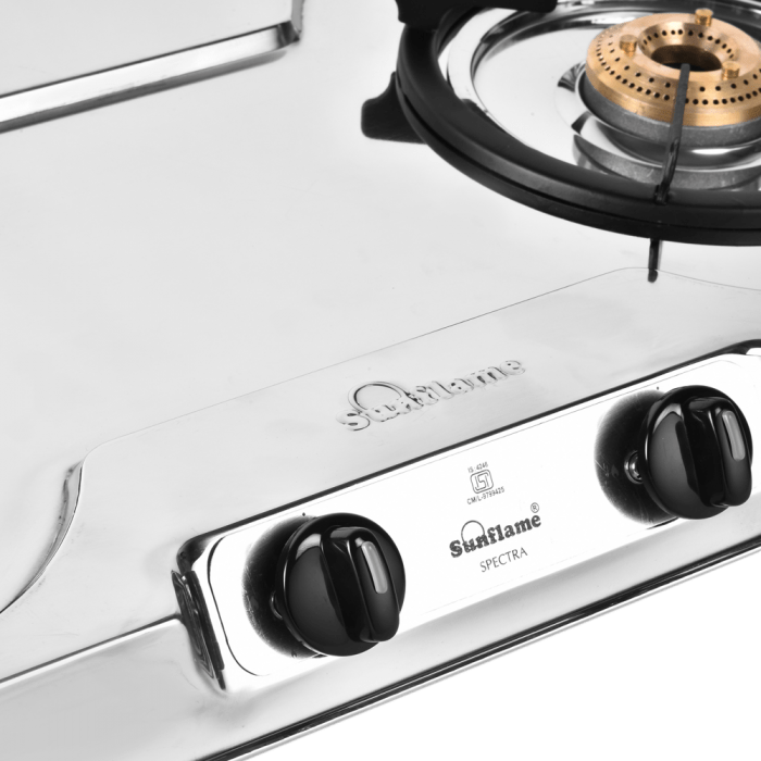 Premium quality of sunflame stainless steel gas stove with 2 burner