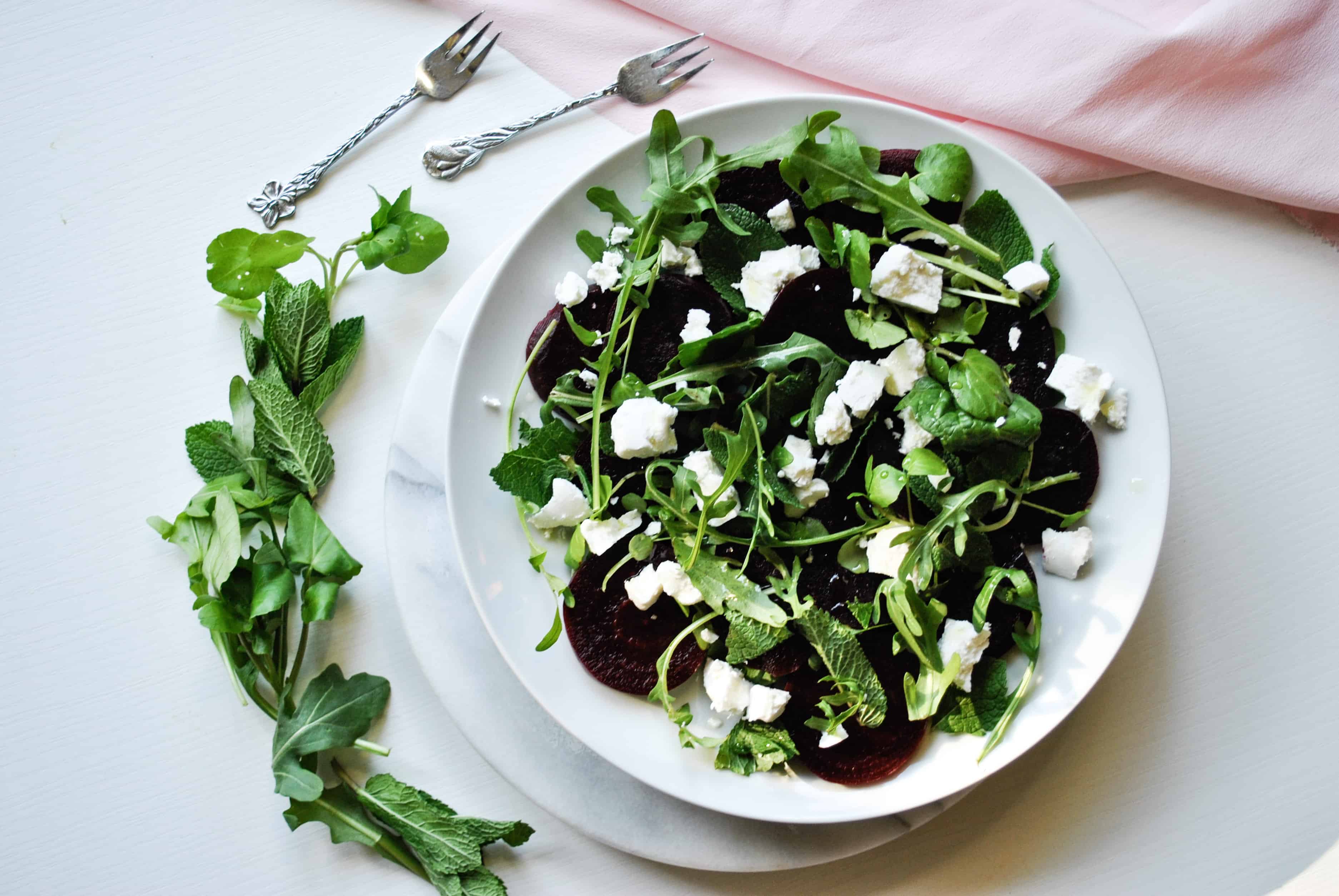 Beetroot And Goats Cheese Salad W/ Mint (High Fiber, Low Carb) Prana