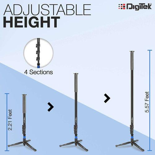 TRIPOD & MORE DIGITEK® (DPMP 172B) Professional Monopod With Tripod