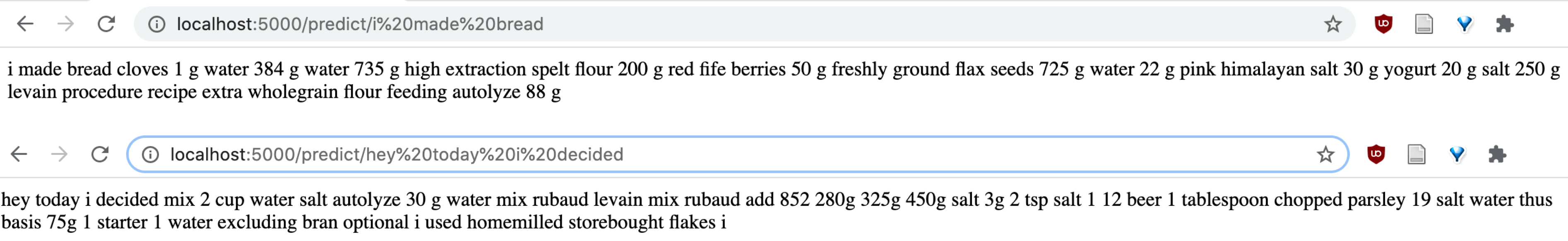 Neural network for bread recipe generation Part III Pratima Satish