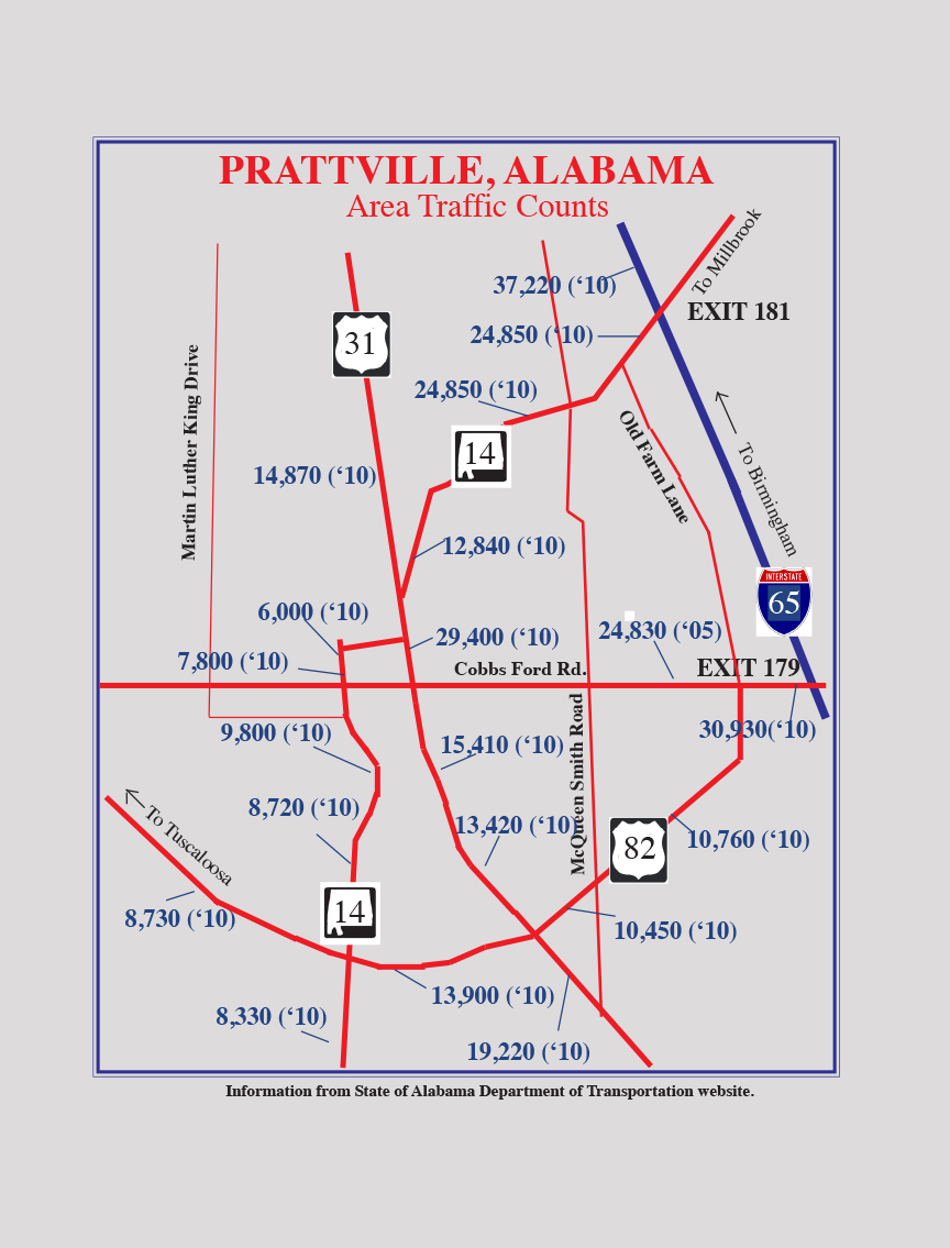 Maps Prattville Autauga Alabama Economic Development