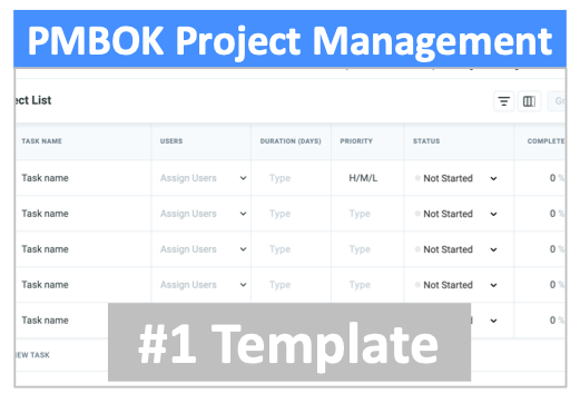 PMBOK Project Management Model Template – Project Management Software
