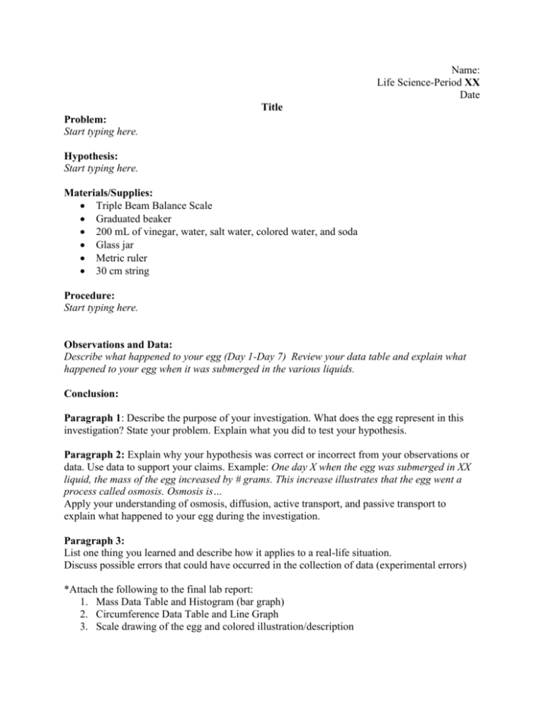 Lab Report Template in Lab Report Conclusion Template Best Sample