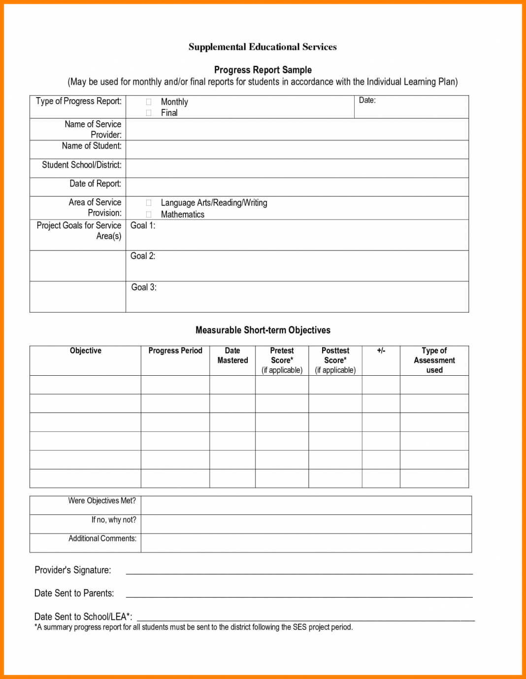 Progress Report Mplate Format Student Pdf Pertaining To within School