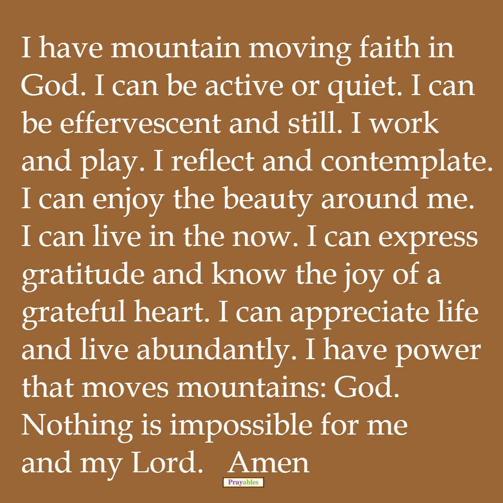 Prayer Mountain Moving Faith Prayables