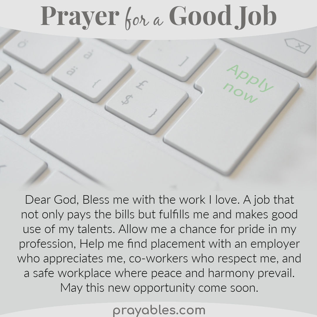 Prayer New Job Prayables