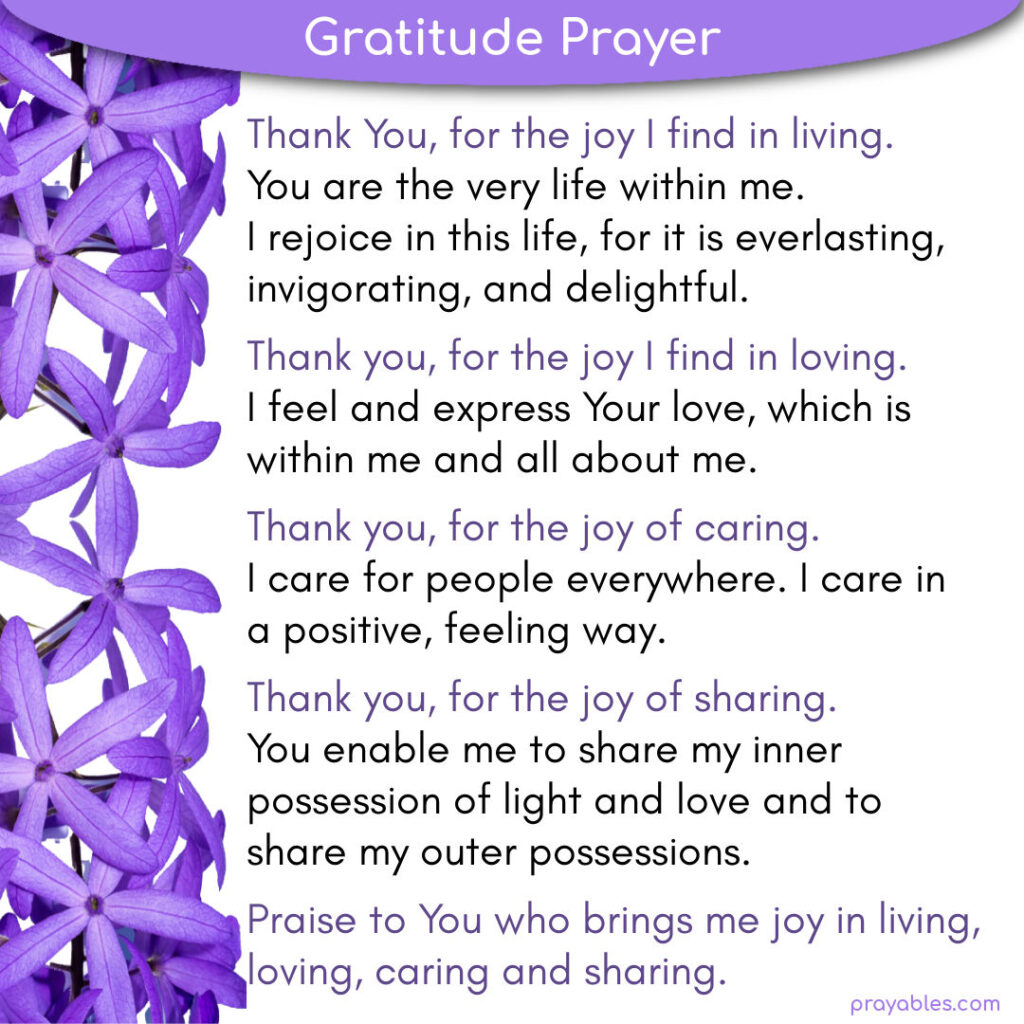 Prayer of Gratitude Prayables