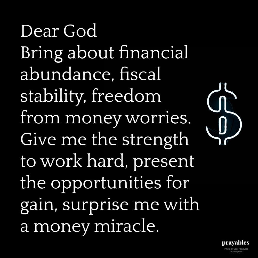 Prayer Money Miracle Prayables