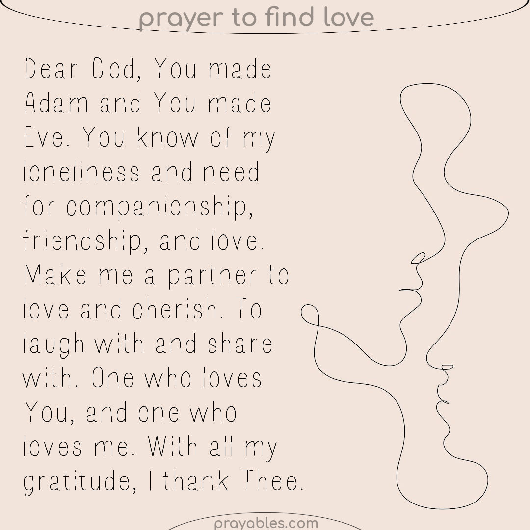 Prayer To Love and Cherish Prayables