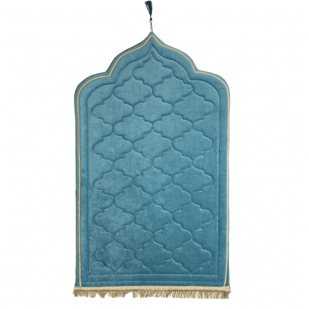 Adults Turquoise Diamond Prayer Mat Islamic Prayer Mats