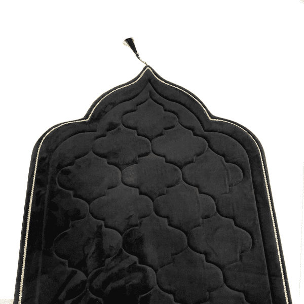Adult Black Luxury Diamond Prayer Mat Islamic Prayer Mats