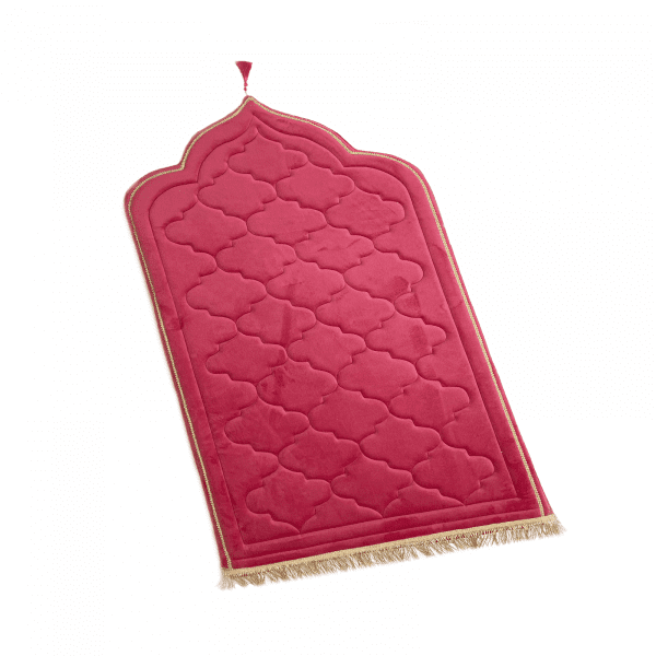 Adults Rose Pink Diamond Prayer Mat Islamic Prayer Mats