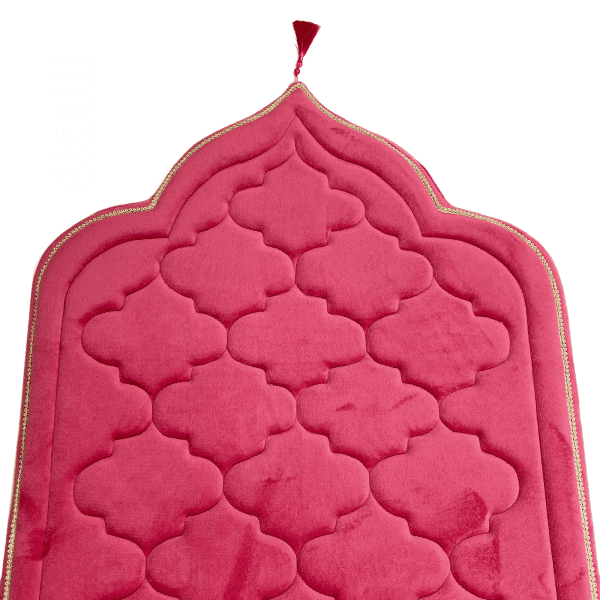 Adults Rose Pink Diamond Prayer Mat Islamic Prayer Mats