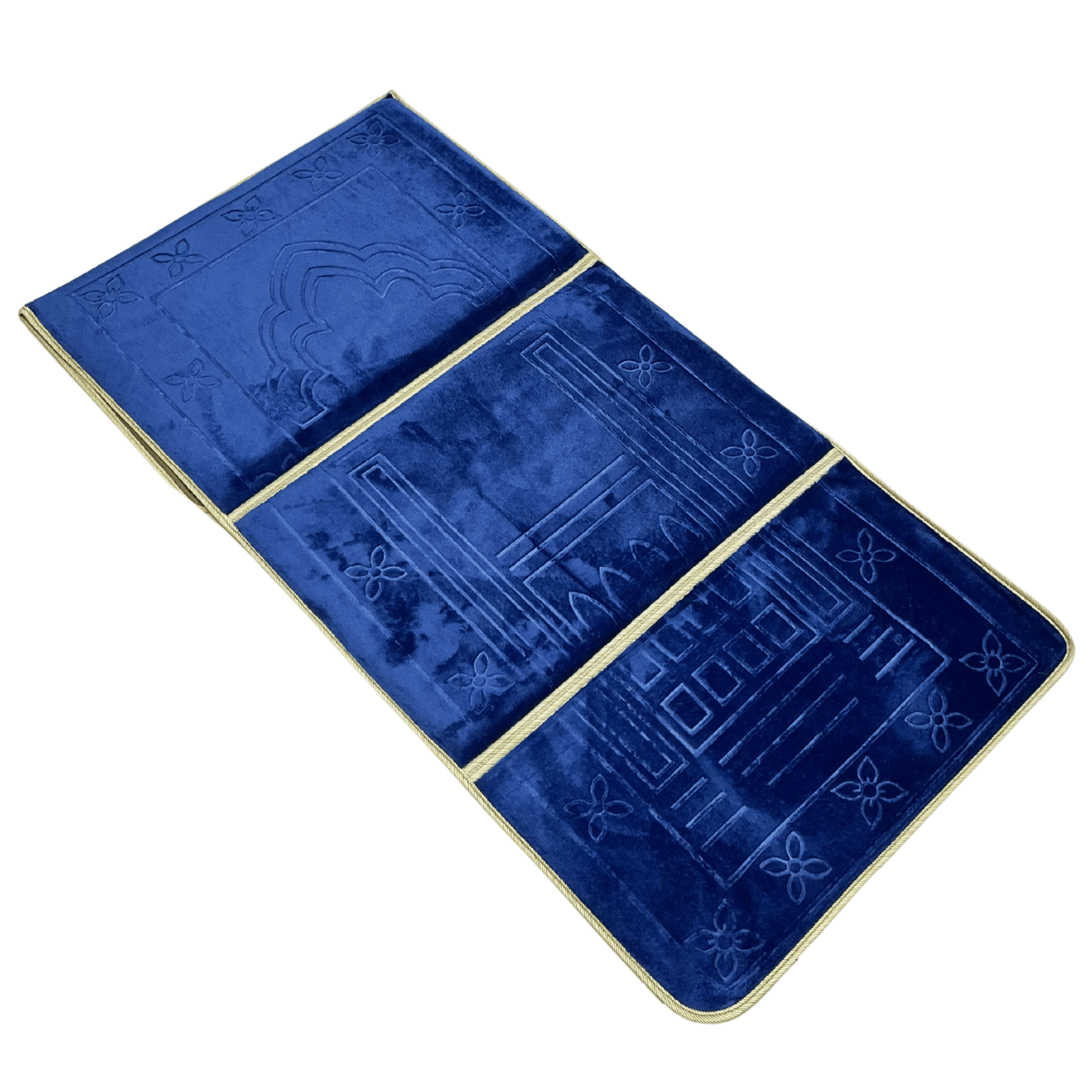 Navy Foldable Back Support Prayer Mat Islamic Prayer Mats