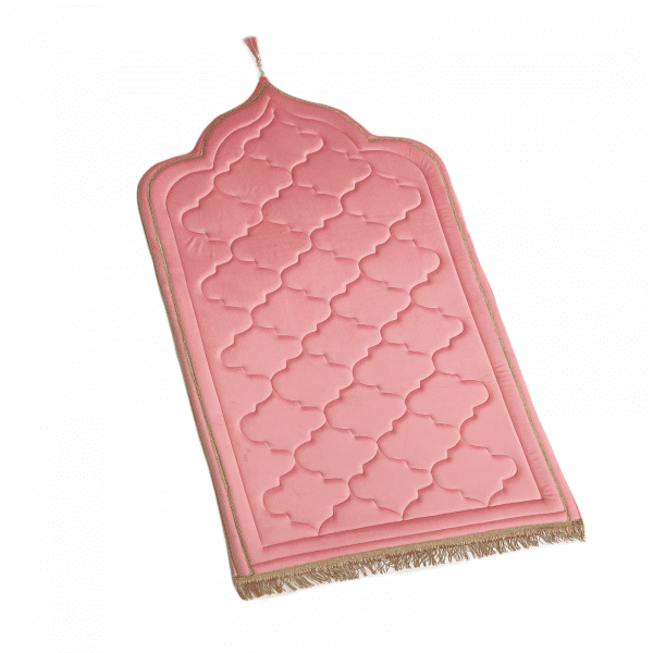 Adults Pink Diamond Design Prayer Mat Islamic Prayer Mats