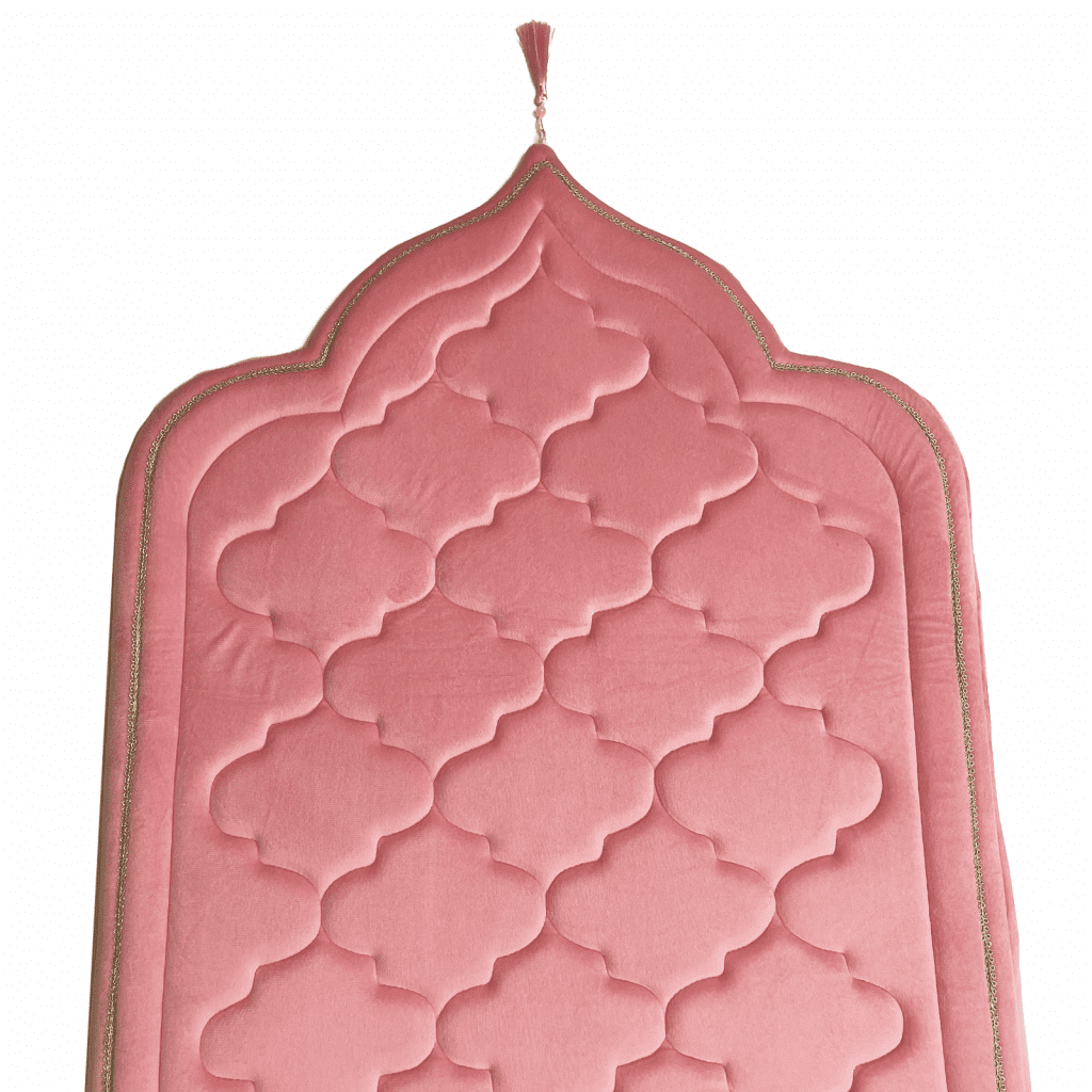 Adults Pink Diamond Design Prayer Mat Islamic Prayer Mats