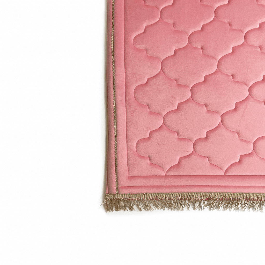 Adults Pink Diamond Design Prayer Mat Islamic Prayer Mats