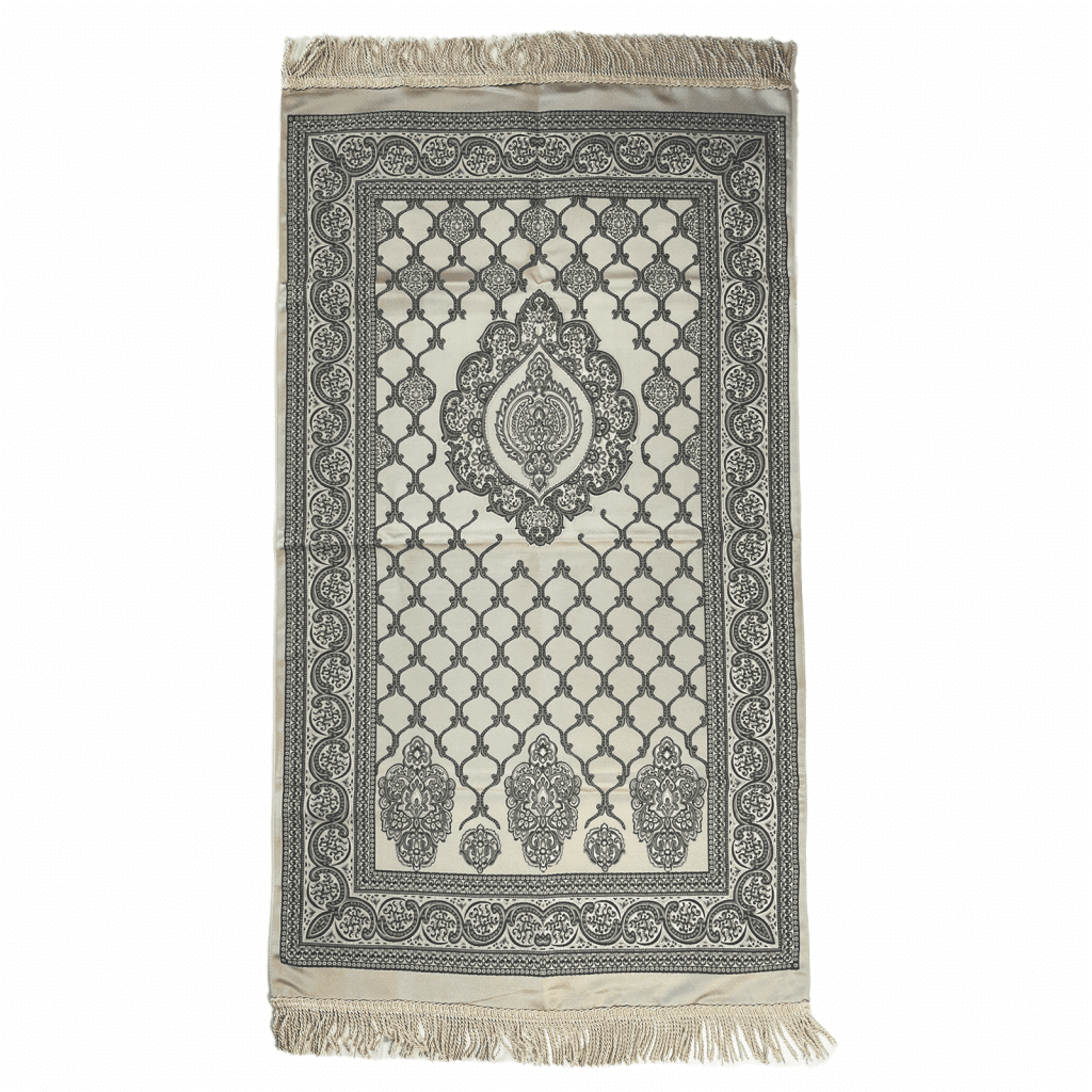 Elegant Collection Prayer Mat Grey Islamic Prayer Mats