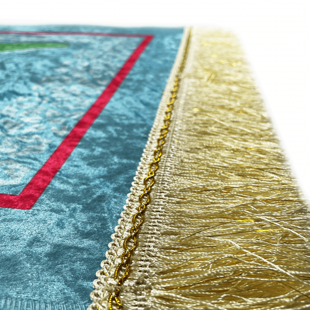 Kids Baby Blue Velvet Kaaba Prayer Mat Islamic Prayer Mats