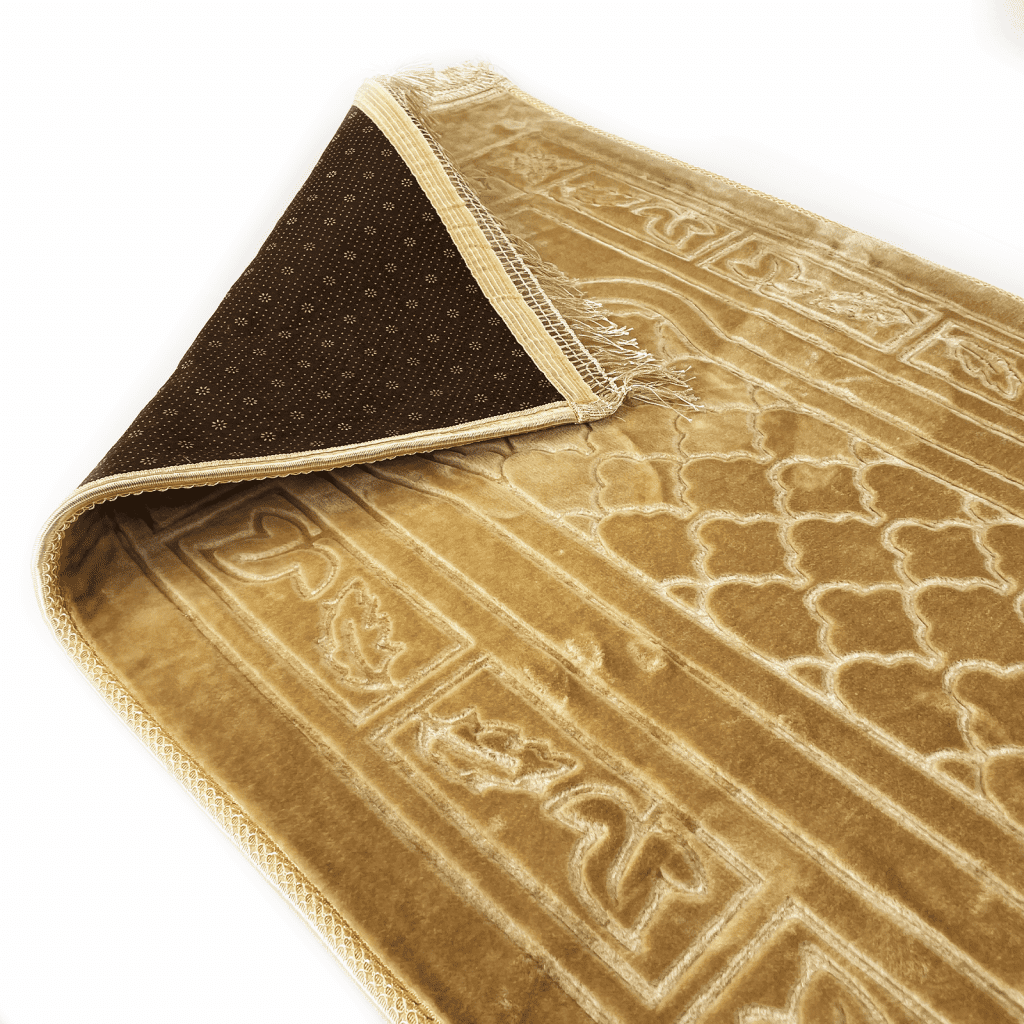 Adults Large Beige Padded Prayer Mat Islamic Prayer Mats