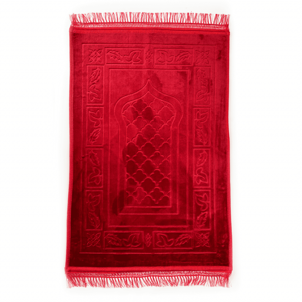 Large Red Padded Adults Prayer Mat Islamic Prayer Mats