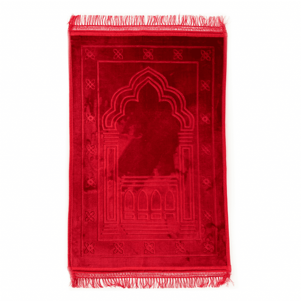 Large Red Padded Adults Prayer Mat Islamic Prayer Mats