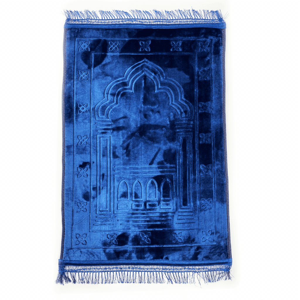 Adults Large Navy Padded Prayer Mat Islamic Prayer Mats