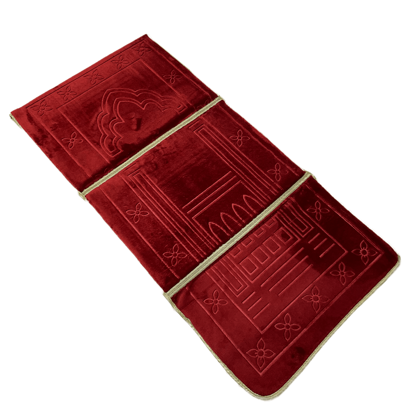 Red Foldable Back Support Prayer Mat Islamic Prayer Mats