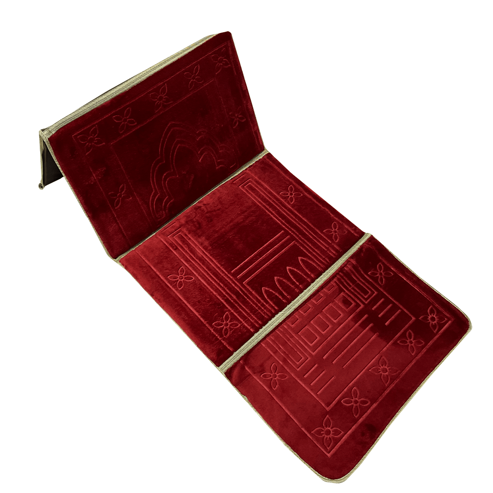 Red Foldable Back Support Prayer Mat Islamic Prayer Mats
