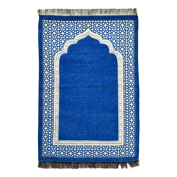 Adults Royal Blue Travel Prayer Mat Islamic Prayer Mats