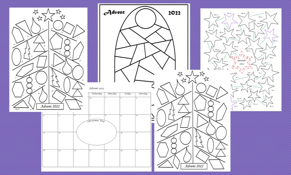 Advent Calendar Templates 2022 Praying in Color