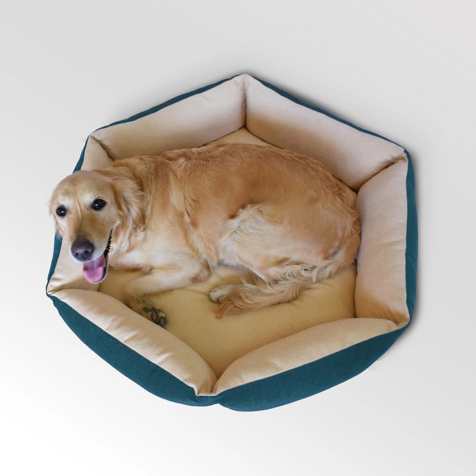 Hexagonal Bolster Dog Bed Prazuchi